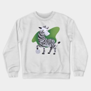 cute zebra Crewneck Sweatshirt